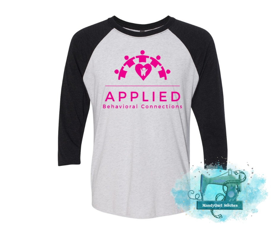 ABC Hot Pink Logo Raglan