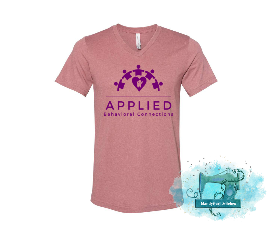 ABC Purple Logo V-Neck Tee