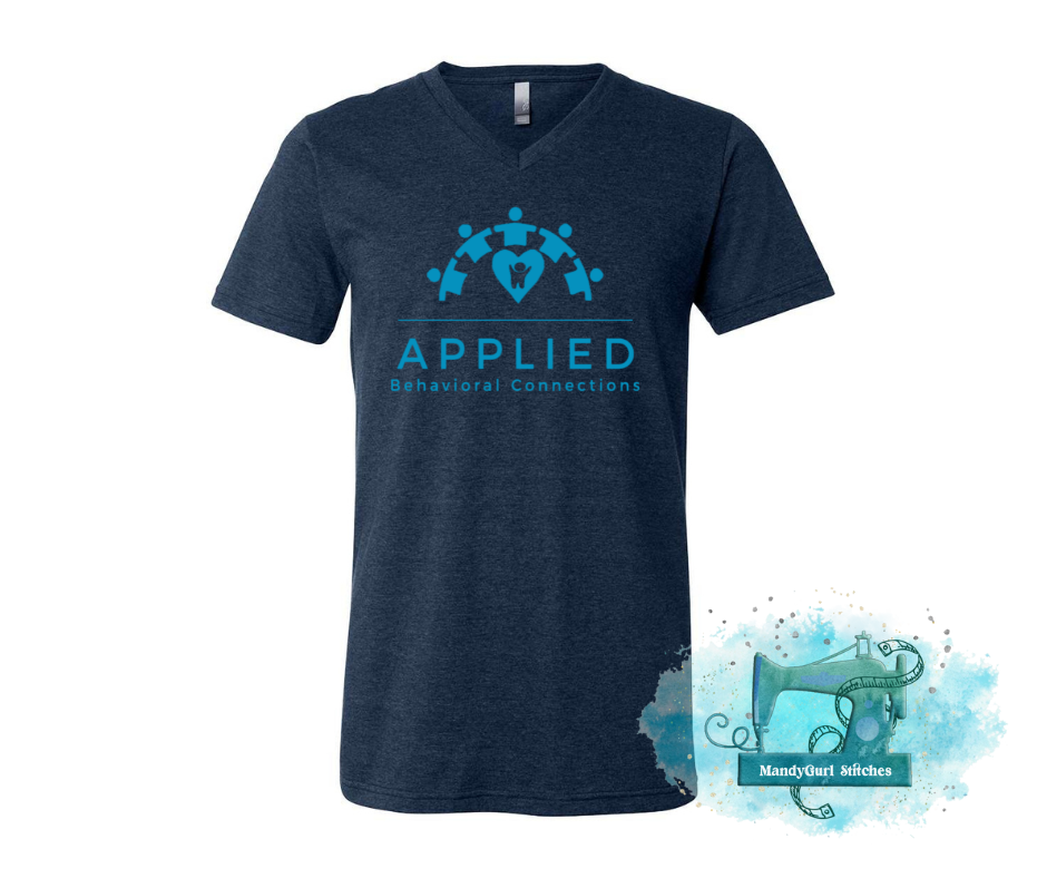 ABC Turquoise Logo V-Neck Tee