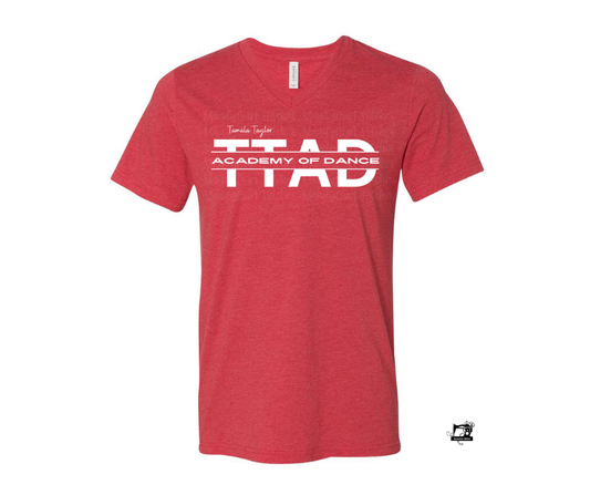 TTAD Heather Red V-Neck Tee