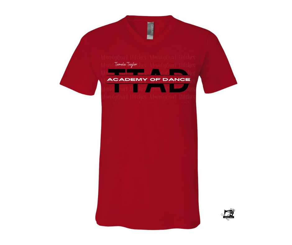 TTAD Red V-Neck Tee