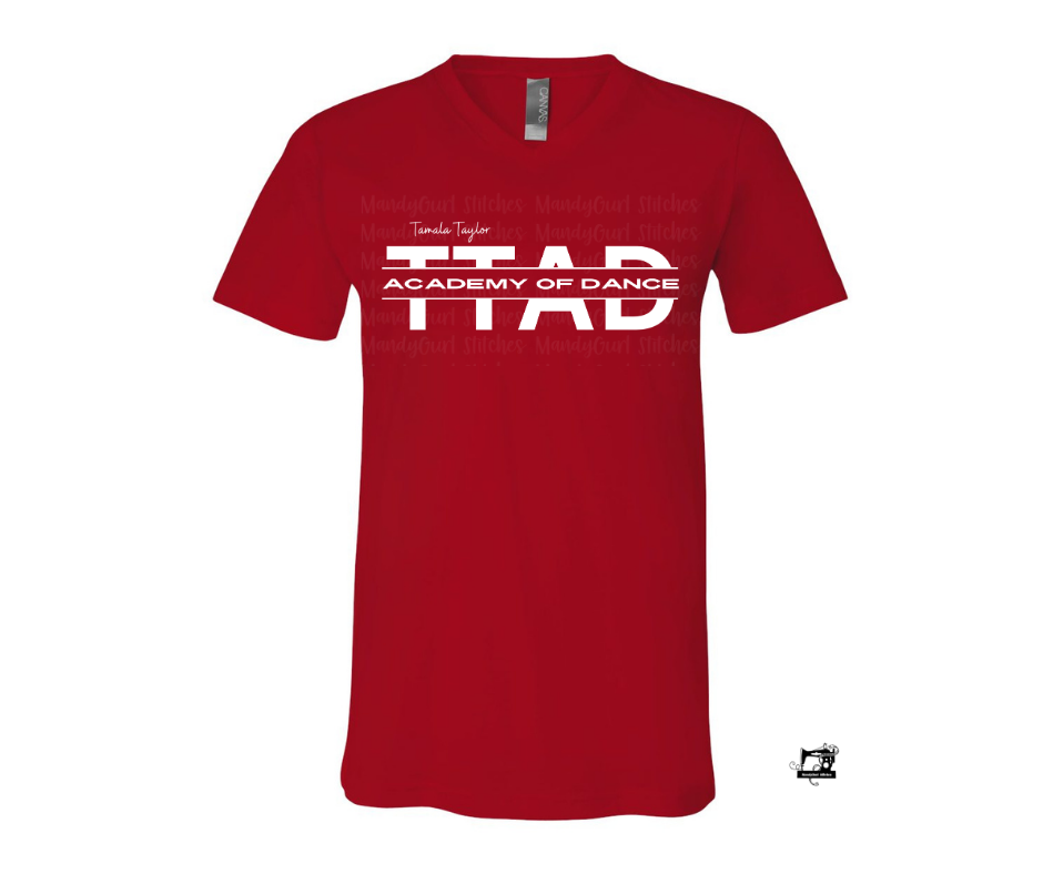 TTAD Red V-Neck Tee