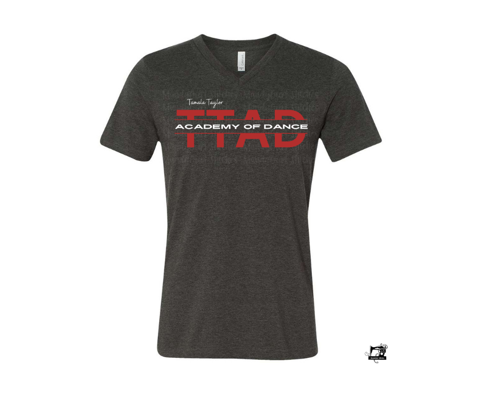 TTAD Heather Charcoal V-Neck Tee