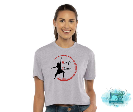 Haley's Classes Heather Gray CROPPED Tee