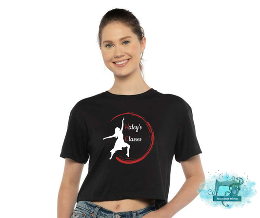 Haley's Classes Black CROPPED Tee