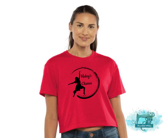 Haley's Classes Red CROPPED Tee