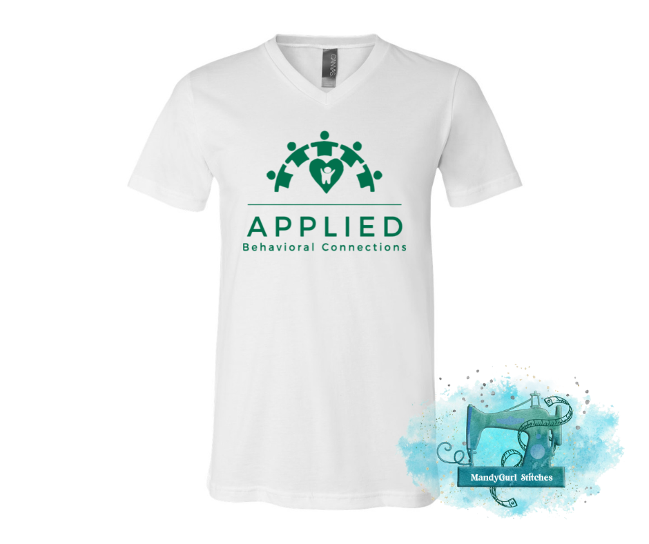 ABC Dark Green Logo V-Neck Tee