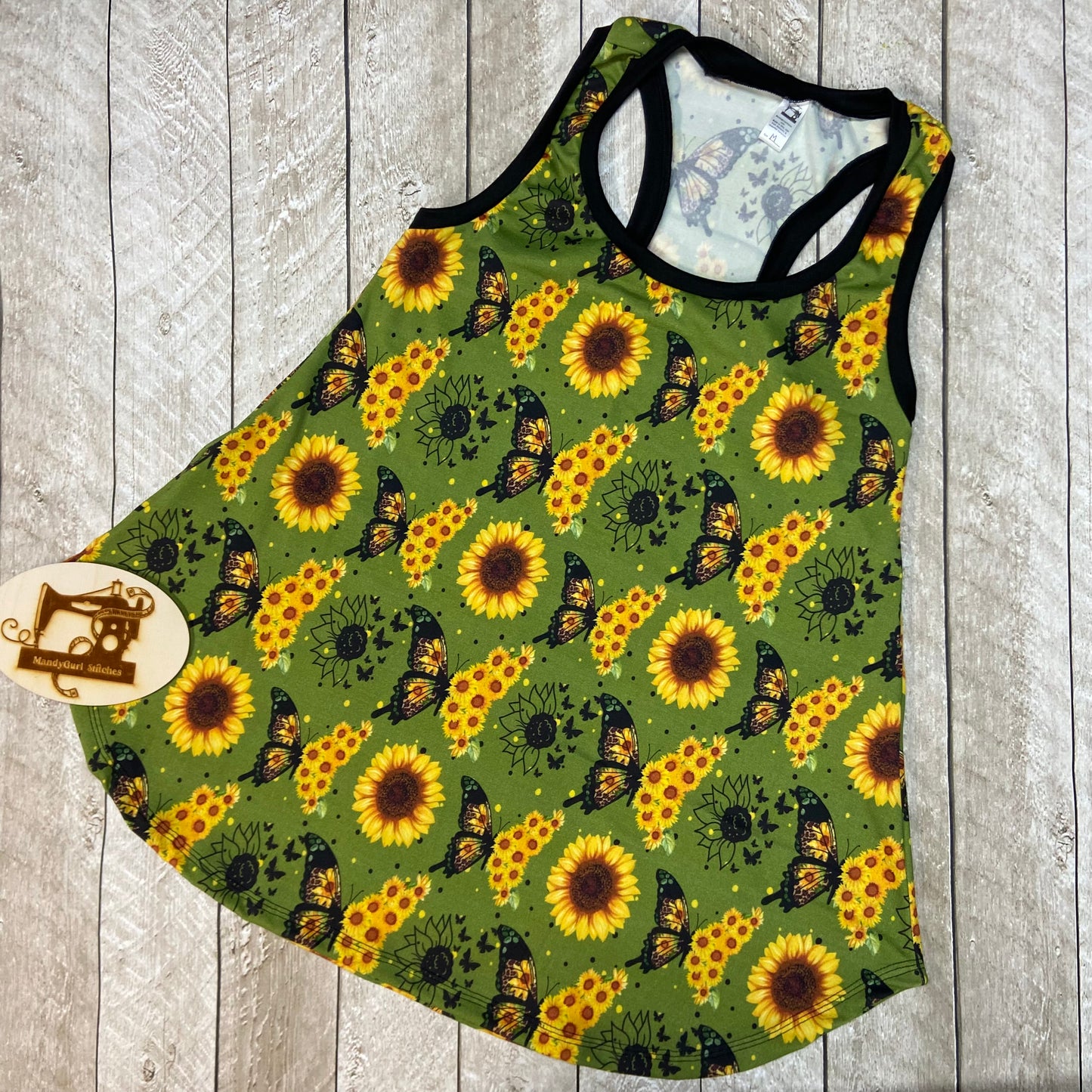 Butterfly & Sunflowers Free Spirit Flowy Tank