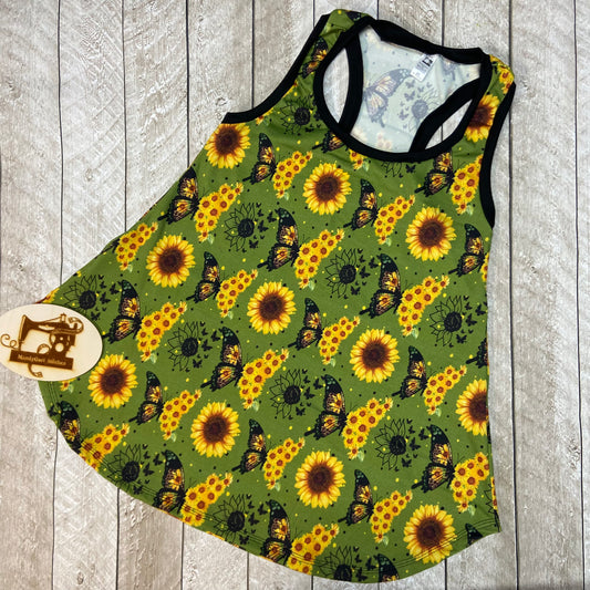 Butterfly & Sunflowers Free Spirit Flowy Tank