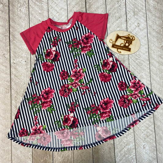 Striped Floral Nina Dress **SECONDS**