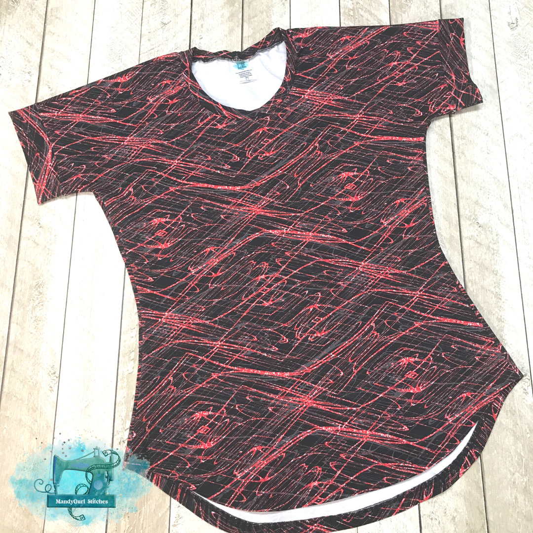 Red Glitter Swirl Sweet Tee