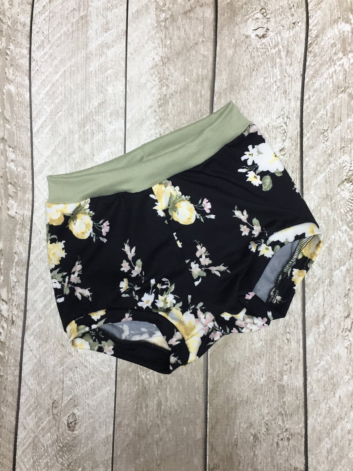 Black Katie Floral Bummies