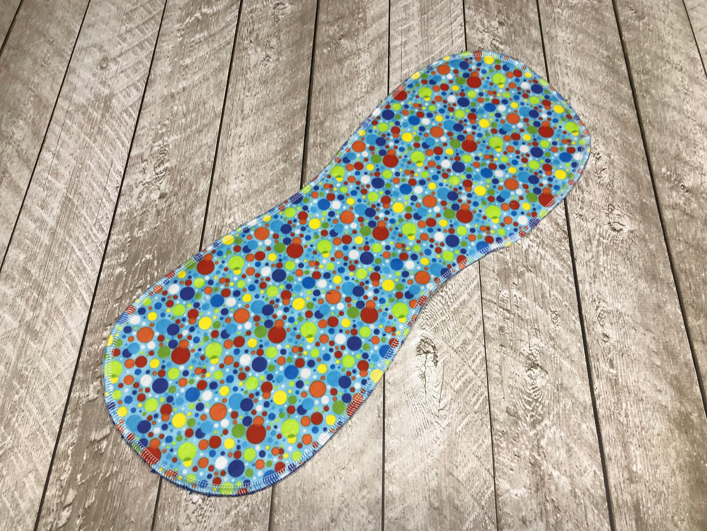 Rainbow Dot Contoured Baby Burp Cloth