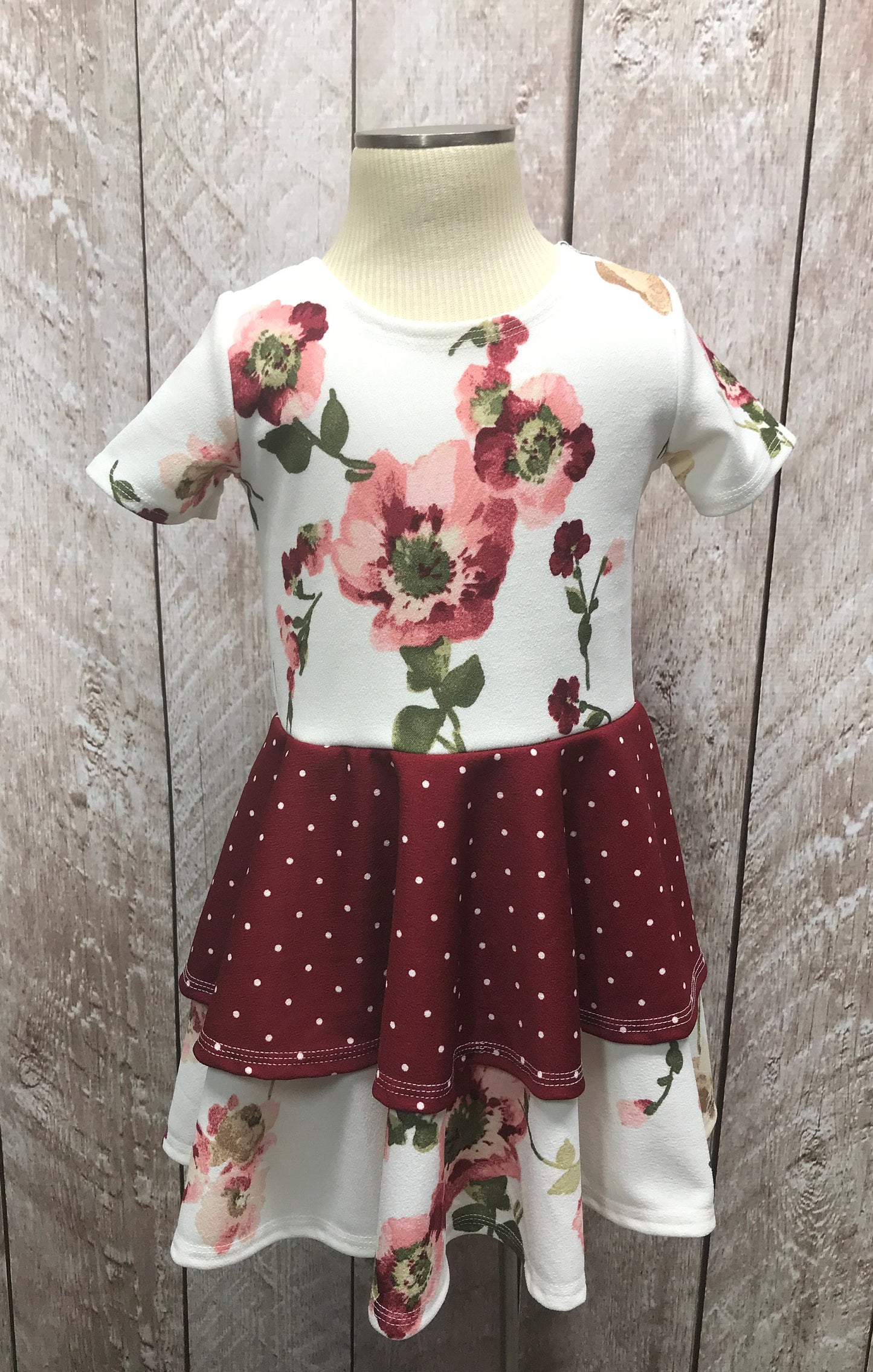 Briley Twirly Floral and Dot Dress