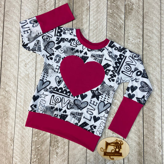 Monochrome Heart GWM Pullover