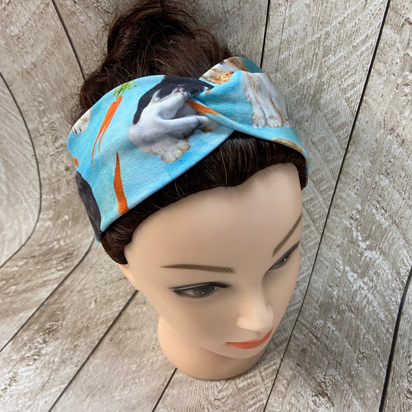 Blue Bunnies Twisted Headband