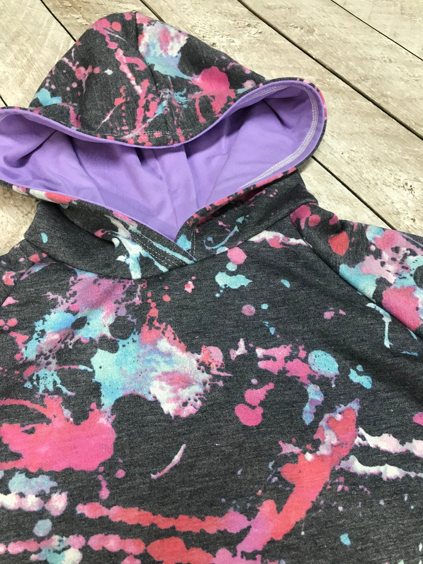 Paint Splatter Hooded Raglan