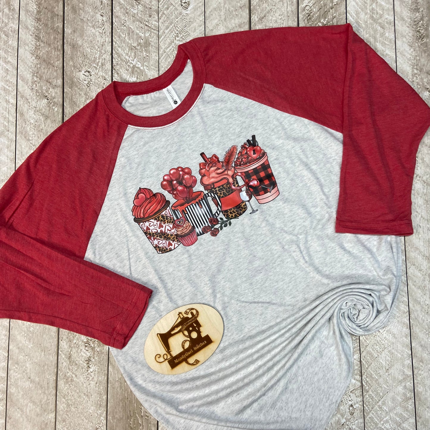 Red Coffees DTF Raglan