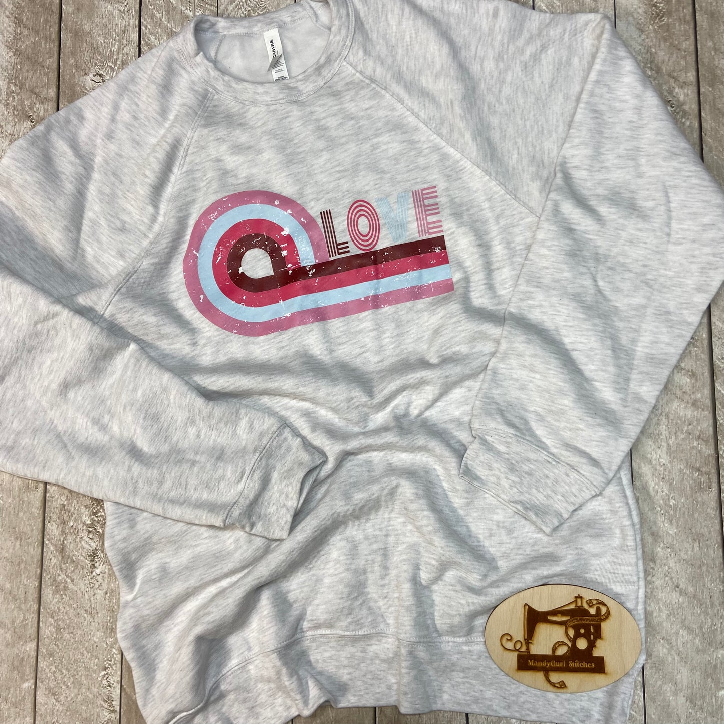 Retro Love DTF Crew Sweatshirt